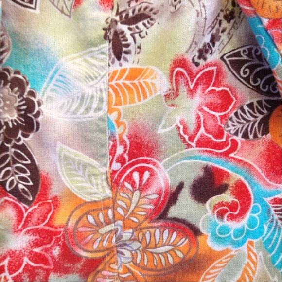 Coldwater Creek Linen Blend Floral Cropped Blazer Size petite Med - Picture 6 of 12